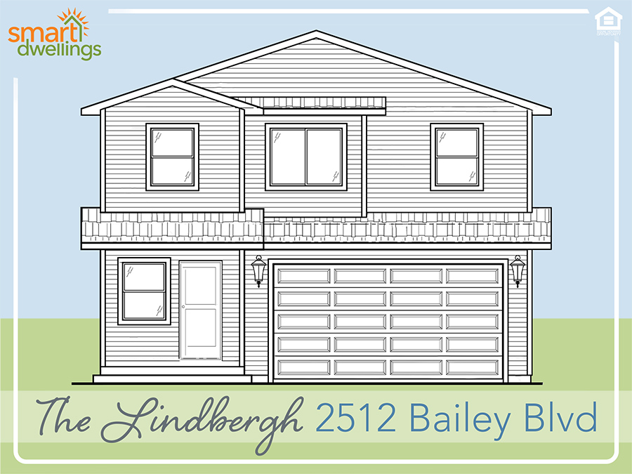 house rendering of the Lindberg floor plan on 2512 Bailey in Rock Springs